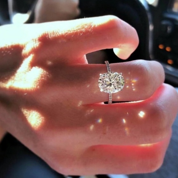 NEW 925 Silver Band Diamond Engagement Wedding Ring - Picture 9 of 16